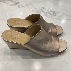 Naturalizer Gold Wedge Sandals